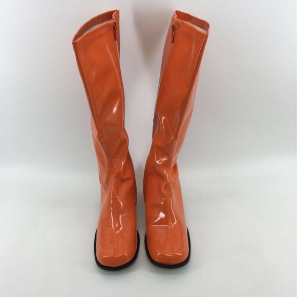Ellie Shoes - Ellie Womens Gogo Knee High Boots Orange